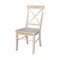 International Concepts 36 in. Solid Wood Round Top Pedestal Dining Table with 4 Chairs, Unfinished K-36RT-23B-C613-4 - alternate 4